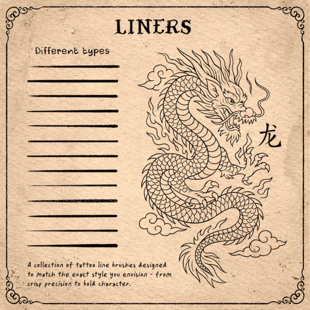 70 Procreate Tattoo Brushes: Stipple Shader, Traditional, Dotwork & Shading Set for Procreate