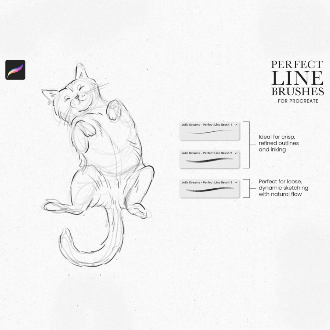 Perfect Sketch Brushes for Procreate, Realistic Pencil & Drawing Brush Set for iPad