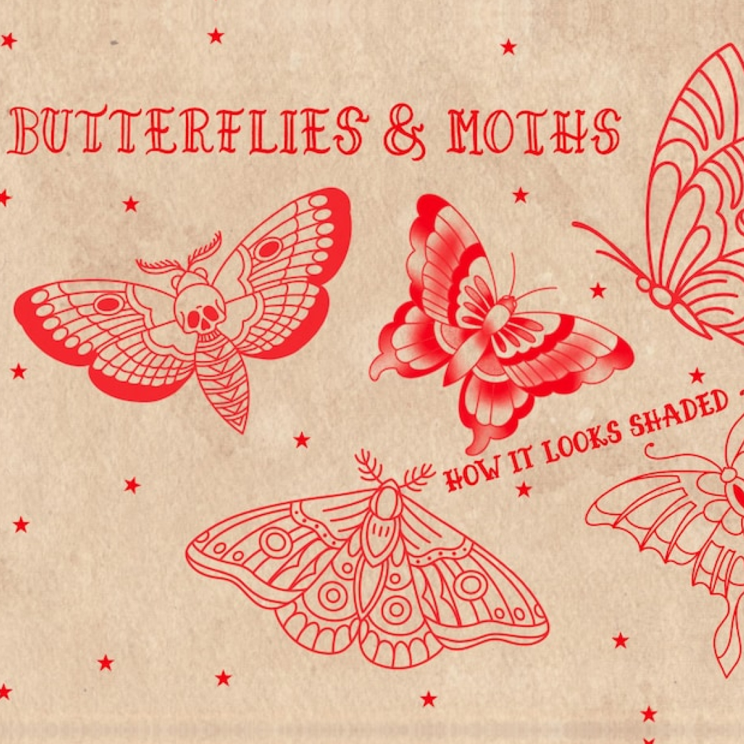 American Traditional Tattoo Flash Procreate Stamps: Old School Designs (Digital Download)