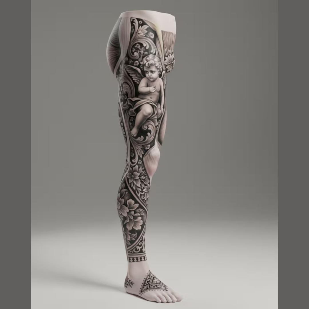 Procreate 3D Human Models & Tattoos Editable Templates, Male, Female Figures, Tattoo Sketch, Concept Art, Lighting, Anatomy Study Kit