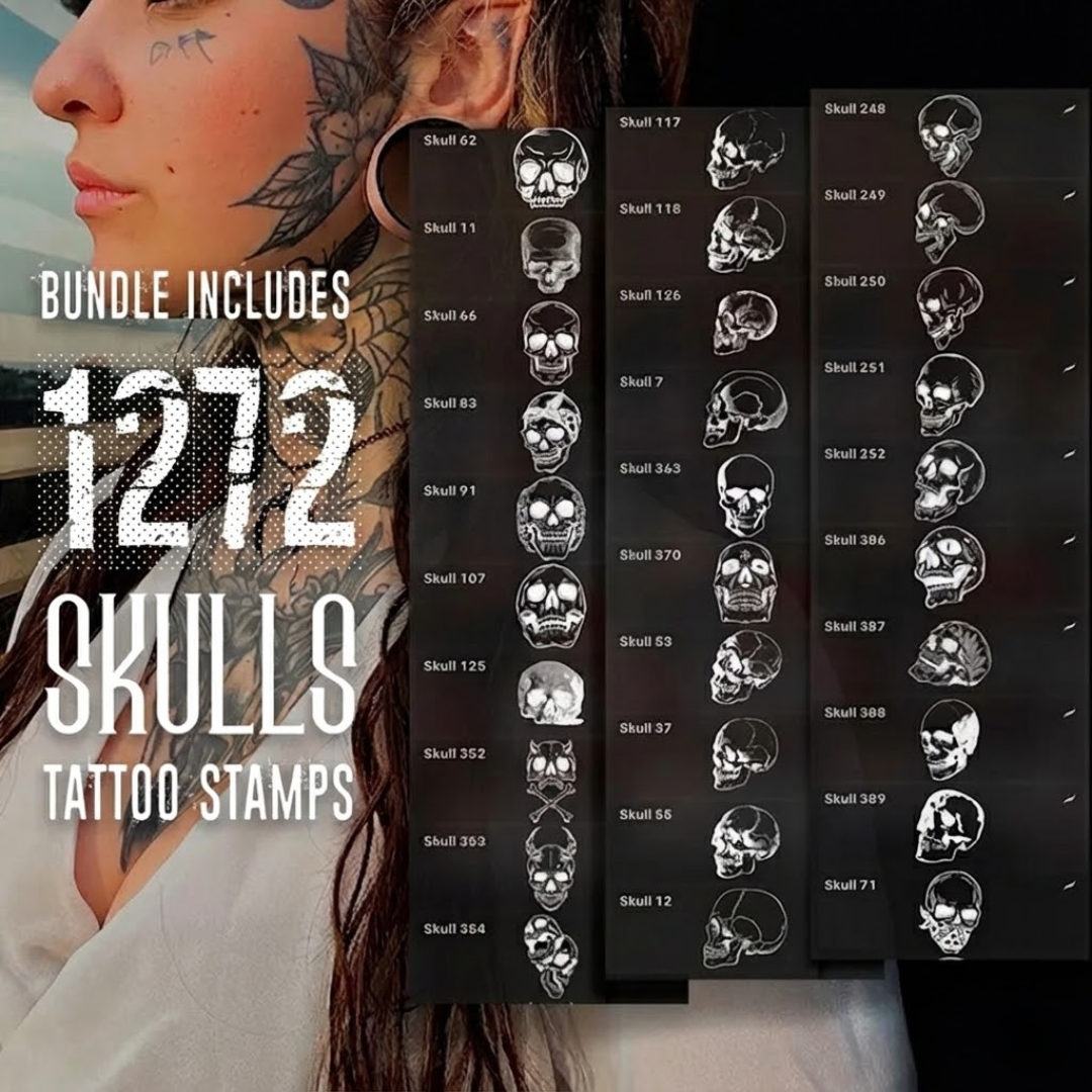 Procreate Tattoo Brushes, Mega Bundle, Tattoo Stamps (Digital Download)