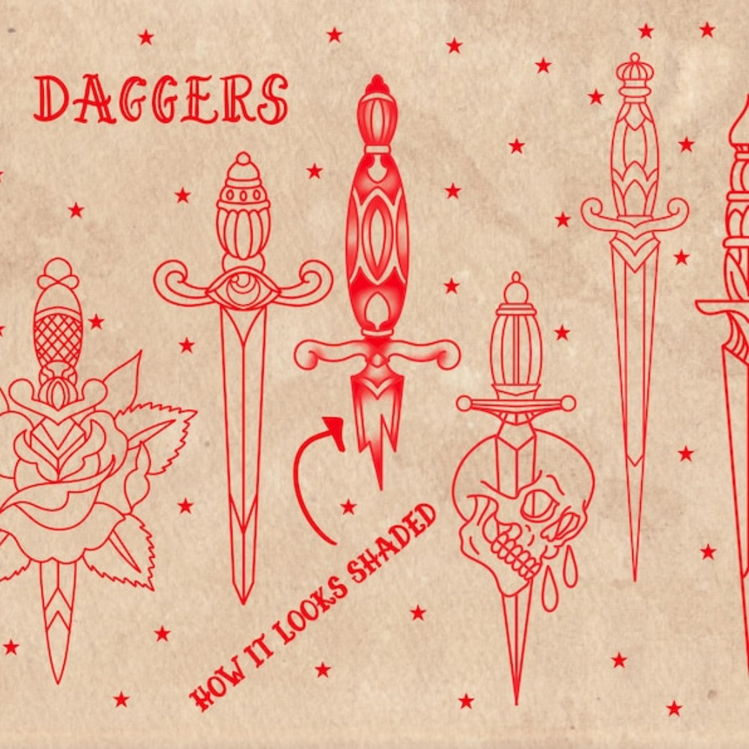 American Traditional Tattoo Flash Procreate Stamps: Old School Designs (Digital Download)