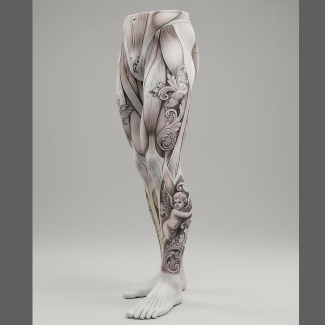 Procreate 3D Human Models & Tattoos Editable Templates, Male, Female Figures, Tattoo Sketch, Concept Art, Lighting, Anatomy Study Kit