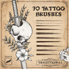 70 Procreate Tattoo Brushes: Stipple Shader, Traditional, Dotwork & Shading Set for Procreate