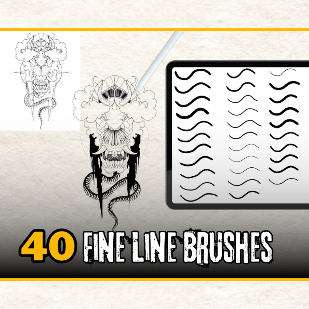 300 Tattoo Stipple Shading and Line Brushes For Procreate, Dotwork Procreate Tattoo Brushes, Procreate Brushes, Procreate Stipple Brushes