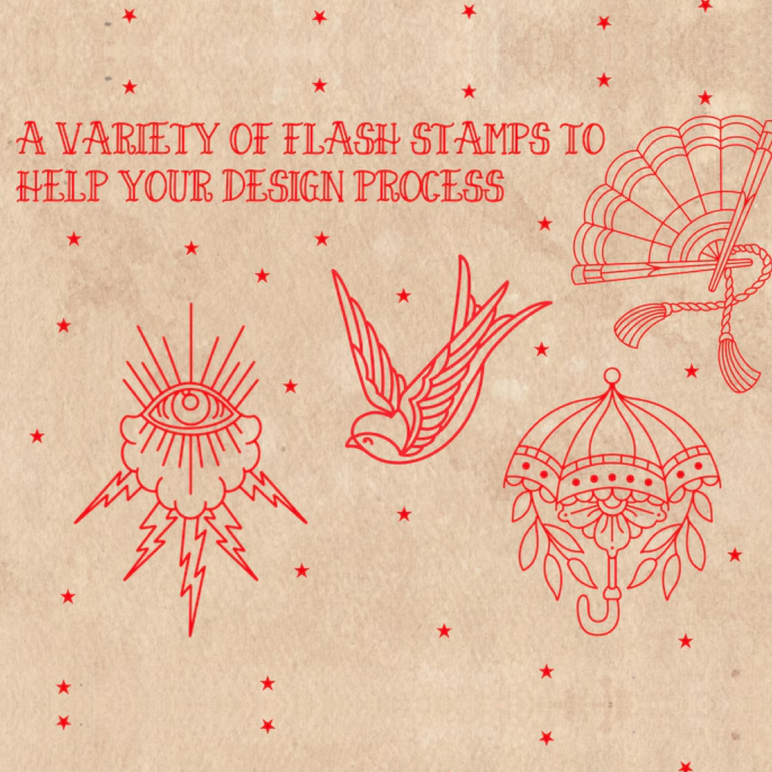 American Traditional Tattoo Flash Procreate Stamps: Old School Designs (Digital Download)