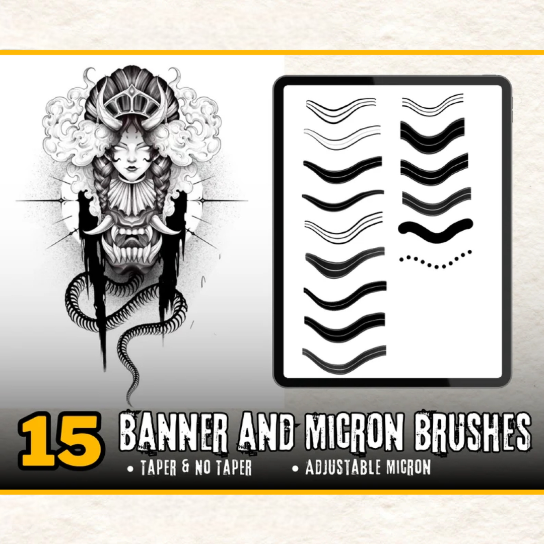 300 Tattoo Stipple Shading and Line Brushes For Procreate, Dotwork Procreate Tattoo Brushes, Procreate Brushes, Procreate Stipple Brushes